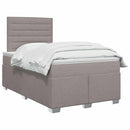 vidaXL Boxspring ágy matraccal Tópszínű 120 x 190 cm Szövet