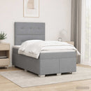 vidaXL Boxspring ágy matraccal Világosszürke 120 x 200 cm Szövet