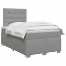 vidaXL Boxspring ágy matraccal Világosszürke 120 x 190 cm Szövet