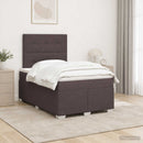 vidaXL Boxspring ágy matraccal Sötét Barna 120 x 200 cm Szövet