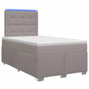 vidaXL Boxspring ágy matraccal Tópszínű 120 x 190 cm Szövet