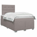 vidaXL Boxspring ágy matraccal Tópszínű 120 x 190 cm Szövet