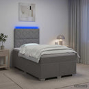 vidaXL Boxspring ágy matraccal Világosszürke 120 x 190 cm Szövet