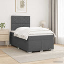 vidaXL Boxspring ágy matraccal Sötétszürke 120 x 200 cm Szövet