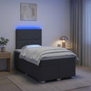 vidaXL Boxspring ágy matraccal Sötétszürke 120 x 200 cm Szövet