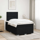 vidaXL Boxspring ágy matraccal fejtámlával Fekete 120 x 200 cm Szövet