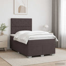 vidaXL Boxspring ágy matraccal Sötét Barna 120 x 200 cm Szövet