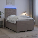 vidaXL Boxspring ágy matraccal Tópszínű 120 x 190 cm Szövet