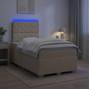 vidaXL Boxspring ágy matraccal Krémszínű 120 x 200 cm Szövet