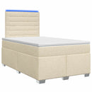 vidaXL Boxspring ágy matraccal Krémszínű 120 x 200 cm Szövet