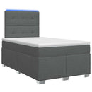 vidaXL Boxspring ágy matraccal Sötétszürke 120 x 200 cm Szövet