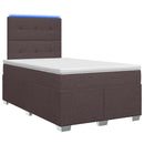vidaXL Boxspring ágy matraccal Sötét Barna 120 x 200 cm Szövet