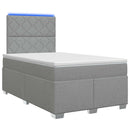 vidaXL Boxspring ágy matraccal Világosszürke 120 x 200 cm Szövet