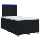 vidaXL Boxspring ágy matraccal fejtámlával Fekete 120 x 200 cm Szövet