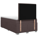 vidaXL Boxspring ágy matraccal Sötét Barna 120 x 200 cm Szövet