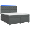 vidaXL Boxspring ágy matraccal Sötétszürke 140 x 190 cm Szövet