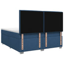 vidaXL Boxspring ágy matraccal LED szalagokkal Kék 140 x 200 cm Szövet