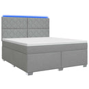 vidaXL Boxspring ágy matraccal Világosszürke 160 x 200 cm Szövet