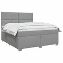 vidaXL Boxspring ágy matraccal Világosszürke 160 x 200 cm Szövet
