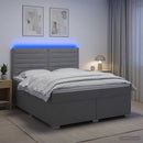 vidaXL Boxspring ágy matraccal Világosszürke 160 x 200 cm Szövet