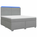 vidaXL Boxspring ágy matraccal Világosszürke 180 x 200 cm Szövet