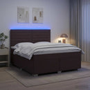vidaXL Boxspring ágy matraccal Sötét Barna 140 x 190 cm Szövet