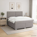 vidaXL Boxspring ágy matraccal Tópszínű 140 x 190 cm Szövet