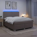 vidaXL Boxspring ágy matraccal Tópszínű 140 x 190 cm Szövet