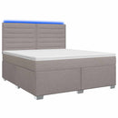 vidaXL Boxspring ágy matraccal Tópszínű 180 x 200 cm Szövet