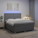 vidaXL Boxspring ágy matraccal Világosszürke 140 x 200 cm Szövet