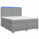 vidaXL Boxspring ágy matraccal Világosszürke 180 x 200 cm Szövet