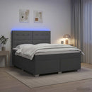 vidaXL Boxspring ágy matraccal Sötétszürke 180 x 200 cm Szövet