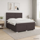 vidaXL Boxspring ágy matraccal Sötét Barna 160 x 200 cm Szövet