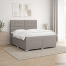 vidaXL Boxspring ágy matraccal Tópszínű 140 x 190 cm Szövet