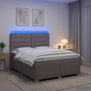 vidaXL Boxspring ágy matraccal Tópszínű 140 x 190 cm Szövet