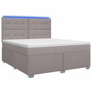 vidaXL Boxspring ágy matraccal Tópszínű 180 x 200 cm Szövet