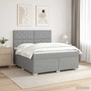 vidaXL Boxspring ágy matraccal Világosszürke 160 x 200 cm Szövet