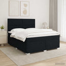 vidaXL Boxspring ágy matraccal fejtámlával Fekete 140 x 190 cm Szövet