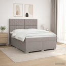 vidaXL Boxspring ágy matraccal Tópszínű 160 x 200 cm Szövet