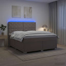 vidaXL Boxspring ágy matraccal Tópszínű 160 x 200 cm Szövet