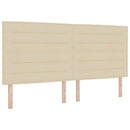 vidaXL Boxspring ágy matraccal Krémszínű 200 x 200 cm Szövet