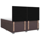 vidaXL Boxspring ágy matraccal Sötét Barna 200 x 200 cm Szövet