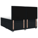 vidaXL Boxspring ágy matraccal fejtámlával Fekete 200 x 200 cm Szövet