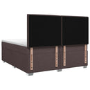 vidaXL Boxspring ágy matraccal Sötét Barna 200 x 200 cm Szövet