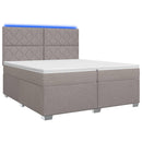 vidaXL Boxspring ágy matraccal Tópszínű 200 x 200 cm Szövet