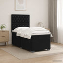 vidaXL Boxspring ágy matraccal fejtámlával Fekete 100 x 200 cm Bársony
