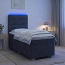 vidaXL Boxspring ágy matraccal Sötétszürke 90 x 200 cm Bársony