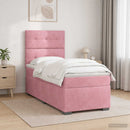 vidaXL Boxspring ágy matraccal Rózsaszín 80 x 200 cm Bársony