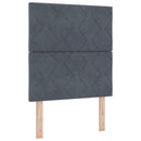 vidaXL Boxspring ágy matraccal Sötétszürke 80 x 200 cm Bársony