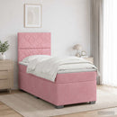 vidaXL Boxspring ágy matraccal Rózsaszín 80 x 200 cm Bársony